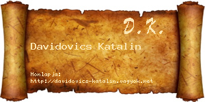 Davidovics Katalin névjegykártya