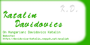 katalin davidovics business card